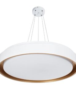 kelvo® BARCHETTA KLV-101-0267 Κρεμαστό Φωτιστικό Οροφής LED 72W 7200lm 120° AC 220-240V IP20 Ρυθμιζόμενο Λευκό CCT με Χειριστήριο από 2700K έως 6000K Dimmable – Lumileds SMD Chip – Λευκό & Σαμπανιζέ Χρυσό Ματ – Μ48 x Π48 x Υ8.2cm – 3 Χρόνια Εγγύηση
