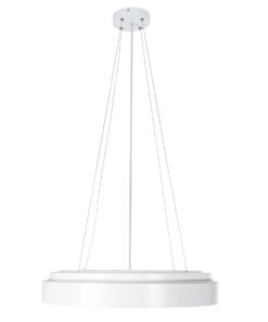 kelvo® BARCHETTA KLV-101-0267 Κρεμαστό Φωτιστικό Οροφής LED 72W 7200lm 120° AC 220-240V IP20 Ρυθμιζόμενο Λευκό CCT με Χειριστήριο από 2700K έως 6000K Dimmable – Lumileds SMD Chip – Λευκό & Σαμπανιζέ Χρυσό Ματ – Μ48 x Π48 x Υ8.2cm – 3 Χρόνια Εγγύηση