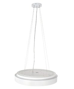 kelvo® BARCHETTA KLV-101-0267 Κρεμαστό Φωτιστικό Οροφής LED 72W 7200lm 120° AC 220-240V IP20 Ρυθμιζόμενο Λευκό CCT με Χειριστήριο από 2700K έως 6000K Dimmable – Lumileds SMD Chip – Λευκό & Σαμπανιζέ Χρυσό Ματ – Μ48 x Π48 x Υ8.2cm – 3 Χρόνια Εγγύηση