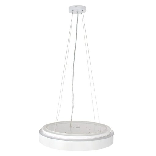 kelvo® BARCHETTA KLV-101-0267 Κρεμαστό Φωτιστικό Οροφής LED 72W 7200lm 120° AC 220-240V IP20 Ρυθμιζόμενο Λευκό CCT με Χειριστήριο από 2700K έως 6000K Dimmable – Lumileds SMD Chip – Λευκό & Σαμπανιζέ Χρυσό Ματ – Μ48 x Π48 x Υ8.2cm – 3 Χρόνια Εγγύηση