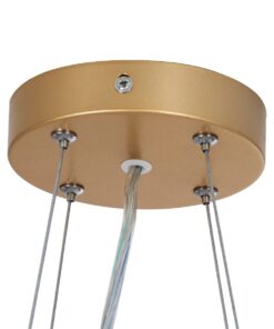 kelvo® BARCHETTA KLV-101-0268 Κρεμαστό Φωτιστικό Οροφής LED 72W 7200lm 120° AC 220-240V IP20 Ρυθμιζόμενο Λευκό CCT με Χειριστήριο από 2700K έως 6000K Dimmable – Lumileds SMD Chip – Σαμπανιζέ Χρυσό Ματ – Μ48 x Π48 x Υ8.2cm – 3 Χρόνια Εγγύηση