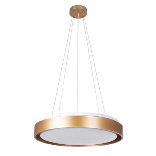 kelvo® BARCHETTA KLV-101-0268 Κρεμαστό Φωτιστικό Οροφής LED 72W 7200lm 120° AC 220-240V IP20 Ρυθμιζόμενο Λευκό CCT με Χειριστήριο από 2700K έως 6000K Dimmable – Lumileds SMD Chip – Σαμπανιζέ Χρυσό Ματ – Μ48 x Π48 x Υ8.2cm – 3 Χρόνια Εγγύηση