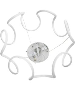 kelvo® TARANTULA KLV-101-0270 Κρεμαστό Φωτιστικό Οροφής LED 120W 12000lm 360° AC 220-240V IP20 Ρυθμιζόμενο Λευκό CCT με Χειριστήριο από 2700K έως 6000K Dimmable – Lumileds SMD Chip – Λευκό Ματ – Μ78 x Π78 x Υ31.5cm – 3 Χρόνια Εγγύηση