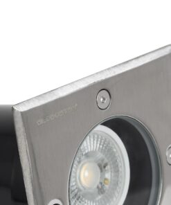 kelvo® KERIA KLV-101-0276 Χωνευτό Φωτιστικό Σποτ Δαπέδου για Λάμπα MR16 με Ντουί GU10 AC 220-240V Αδιάβροχο IP68 IK09 – Ανοξείδωτο Ατσάλι SS316 – Μ11 x Π11 x Υ11.5cm / Q10.4cm