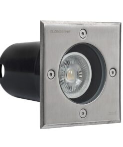 kelvo® KERIA KLV-101-0276 Χωνευτό Φωτιστικό Σποτ Δαπέδου για Λάμπα MR16 με Ντουί GU10 AC 220-240V Αδιάβροχο IP68 IK09 – Ανοξείδωτο Ατσάλι SS316 – Μ11 x Π11 x Υ11.5cm / Q10.4cm