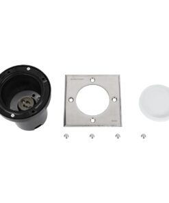 kelvo® KERIA KLV-101-0276 Χωνευτό Φωτιστικό Σποτ Δαπέδου για Λάμπα MR16 με Ντουί GU10 AC 220-240V Αδιάβροχο IP68 IK09 – Ανοξείδωτο Ατσάλι SS316 – Μ11 x Π11 x Υ11.5cm / Q10.4cm