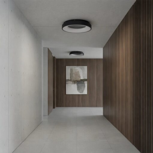kelvo® SALEM KLV-101-0277 Φωτιστικό Οροφής LED 75W 7500lm 120° AC 220-240V IP20 Ρυθμιζόμενο Λευκό CCT με Χειριστήριο από 2700K έως 6000K Dimmable – Lumileds SMD Chip – Μαύρο Ματ – Μ45 x Π45 x Υ9.5cm – 3 Χρόνια Εγγύηση