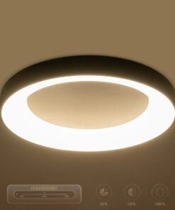 kelvo® SALEM KLV-101-0277 Φωτιστικό Οροφής LED 75W 7500lm 120° AC 220-240V IP20 Ρυθμιζόμενο Λευκό CCT με Χειριστήριο από 2700K έως 6000K Dimmable – Lumileds SMD Chip – Μαύρο Ματ – Μ45 x Π45 x Υ9.5cm – 3 Χρόνια Εγγύηση