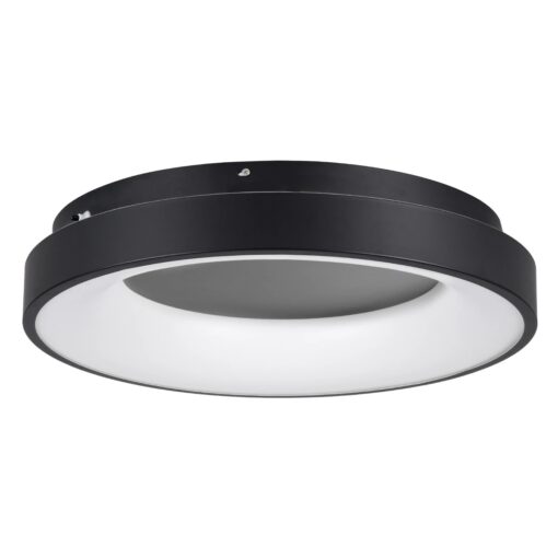 kelvo® SALEM KLV-101-0277 Φωτιστικό Οροφής LED 75W 7500lm 120° AC 220-240V IP20 Ρυθμιζόμενο Λευκό CCT με Χειριστήριο από 2700K έως 6000K Dimmable – Lumileds SMD Chip – Μαύρο Ματ – Μ45 x Π45 x Υ9.5cm – 3 Χρόνια Εγγύηση