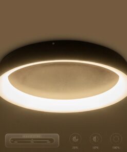 kelvo® SALEM KLV-101-0280 Φωτιστικό Οροφής LED 75W 7500lm 120° AC 220-240V IP20 Ρυθμιζόμενο Λευκό CCT με Χειριστήριο από 2700K έως 6000K Dimmable – Lumileds SMD Chip – Καφέ Ματ – Μ45 x Π45 x Υ9.5cm – 3 Χρόνια Εγγύηση