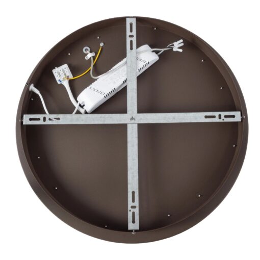 kelvo® SALEM KLV-101-0280 Φωτιστικό Οροφής LED 75W 7500lm 120° AC 220-240V IP20 Ρυθμιζόμενο Λευκό CCT με Χειριστήριο από 2700K έως 6000K Dimmable – Lumileds SMD Chip – Καφέ Ματ – Μ45 x Π45 x Υ9.5cm – 3 Χρόνια Εγγύηση