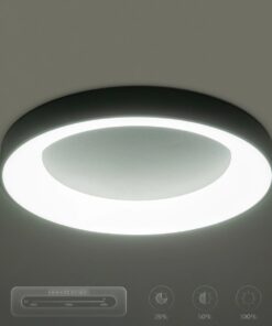 kelvo® SALEM KLV-101-0281 Φωτιστικό Οροφής LED 105W 10500lm 120° AC 220-240V IP20 Ρυθμιζόμενο Λευκό CCT με Χειριστήριο από 2700K έως 6000K Dimmable – Lumileds SMD Chip – Μαύρο Ματ – Μ60 x Π60 x Υ9.5cm – 3 Χρόνια Εγγύηση