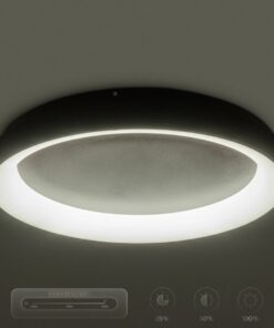 kelvo® SALEM KLV-101-0284 Φωτιστικό Οροφής LED 105W 10500lm 120° AC 220-240V IP20 Ρυθμιζόμενο Λευκό CCT με Χειριστήριο από 2700K έως 6000K Dimmable – Lumileds SMD Chip – Καφέ Ματ – Μ60 x Π60 x Υ9.5cm – 3 Χρόνια Εγγύηση