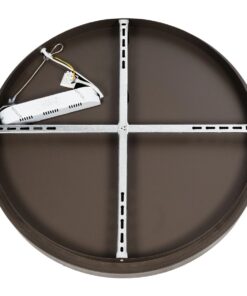kelvo® SALEM KLV-101-0284 Φωτιστικό Οροφής LED 105W 10500lm 120° AC 220-240V IP20 Ρυθμιζόμενο Λευκό CCT με Χειριστήριο από 2700K έως 6000K Dimmable – Lumileds SMD Chip – Καφέ Ματ – Μ60 x Π60 x Υ9.5cm – 3 Χρόνια Εγγύηση