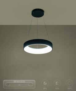 kelvo® SALEM KLV-101-0285 Κρεμαστό Φωτιστικό Οροφής LED 75W 7500lm 120° AC 220-240V IP20 Ρυθμιζόμενο Λευκό CCT με Χειριστήριο από 2700K έως 6000K Dimmable – Lumileds SMD Chip – Μαύρο Ματ – Μ45 x Π45 x Υ6cm – 3 Χρόνια Εγγύηση