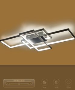 kelvo® QUADRA KLV-101-0293 Φωτιστικό Οροφής LED 100W 10000lm 120° AC 220-240V IP20 Ρυθμιζόμενο Λευκό CCT με Χειριστήριο από 2700K έως 6000K Dimmable – Lumileds SMD Chip – Μαύρο Ματ – Μ85 x Π45 x Υ9cm – 3 Χρόνια Εγγύηση