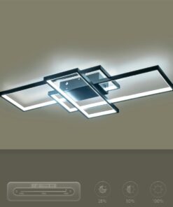 kelvo® QUADRA KLV-101-0293 Φωτιστικό Οροφής LED 100W 10000lm 120° AC 220-240V IP20 Ρυθμιζόμενο Λευκό CCT με Χειριστήριο από 2700K έως 6000K Dimmable – Lumileds SMD Chip – Μαύρο Ματ – Μ85 x Π45 x Υ9cm – 3 Χρόνια Εγγύηση