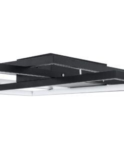 kelvo® QUADRA KLV-101-0293 Φωτιστικό Οροφής LED 100W 10000lm 120° AC 220-240V IP20 Ρυθμιζόμενο Λευκό CCT με Χειριστήριο από 2700K έως 6000K Dimmable – Lumileds SMD Chip – Μαύρο Ματ – Μ85 x Π45 x Υ9cm – 3 Χρόνια Εγγύηση