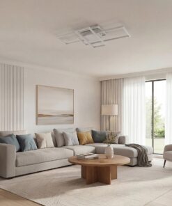 kelvo® QUADRA KLV-101-0294 Φωτιστικό Οροφής LED 100W 10000lm 120° AC 220-240V IP20 Ρυθμιζόμενο Λευκό CCT με Χειριστήριο από 2700K έως 6000K Dimmable – Lumileds SMD Chip – Λευκό Ματ – Μ85 x Π45 x Υ9cm – 3 Χρόνια Εγγύηση