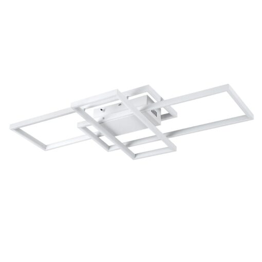 kelvo® QUADRA KLV-101-0294 Φωτιστικό Οροφής LED 100W 10000lm 120° AC 220-240V IP20 Ρυθμιζόμενο Λευκό CCT με Χειριστήριο από 2700K έως 6000K Dimmable – Lumileds SMD Chip – Λευκό Ματ – Μ85 x Π45 x Υ9cm – 3 Χρόνια Εγγύηση