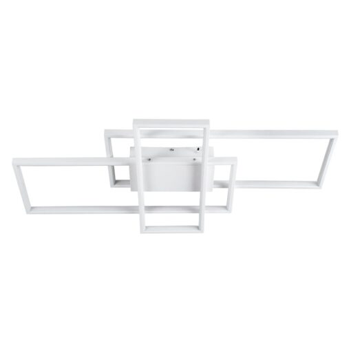 kelvo® QUADRA KLV-101-0294 Φωτιστικό Οροφής LED 100W 10000lm 120° AC 220-240V IP20 Ρυθμιζόμενο Λευκό CCT με Χειριστήριο από 2700K έως 6000K Dimmable – Lumileds SMD Chip – Λευκό Ματ – Μ85 x Π45 x Υ9cm – 3 Χρόνια Εγγύηση