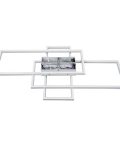 kelvo® QUADRA KLV-101-0294 Φωτιστικό Οροφής LED 100W 10000lm 120° AC 220-240V IP20 Ρυθμιζόμενο Λευκό CCT με Χειριστήριο από 2700K έως 6000K Dimmable – Lumileds SMD Chip – Λευκό Ματ – Μ85 x Π45 x Υ9cm – 3 Χρόνια Εγγύηση