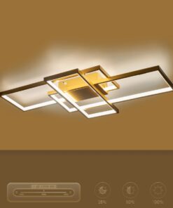 kelvo® QUADRA KLV-101-0295 Φωτιστικό Οροφής LED 100W 10000lm 120° AC 220-240V IP20 Ρυθμιζόμενο Λευκό CCT με Χειριστήριο από 2700K έως 6000K Dimmable – Lumileds SMD Chip – Σαμπανιζέ Χρυσό Ματ – Μ85 x Π45 x Υ9cm – 3 Χρόνια Εγγύηση