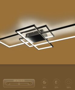 kelvo® QUADRA KLV-101-0296 Φωτιστικό Οροφής LED 120W 12000lm 120° AC 220-240V IP20 Ρυθμιζόμενο Λευκό CCT με Χειριστήριο από 2700K έως 6000K Dimmable – Lumileds SMD Chip – Μαύρο Ματ – Μ105 x Π60 x Υ9cm – 3 Χρόνια Εγγύηση
