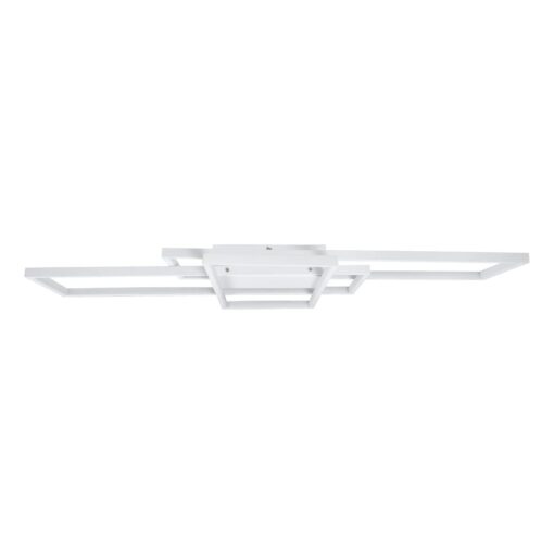kelvo® QUADRA KLV-101-0297 Φωτιστικό Οροφής LED 120W 12000lm 120° AC 220-240V IP20 Ρυθμιζόμενο Λευκό CCT με Χειριστήριο από 2700K έως 6000K Dimmable – Lumileds SMD Chip – Λευκό Ματ – Μ105 x Π60 x Υ9cm – 3 Χρόνια Εγγύηση