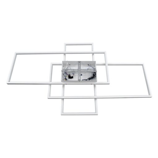 kelvo® QUADRA KLV-101-0297 Φωτιστικό Οροφής LED 120W 12000lm 120° AC 220-240V IP20 Ρυθμιζόμενο Λευκό CCT με Χειριστήριο από 2700K έως 6000K Dimmable – Lumileds SMD Chip – Λευκό Ματ – Μ105 x Π60 x Υ9cm – 3 Χρόνια Εγγύηση