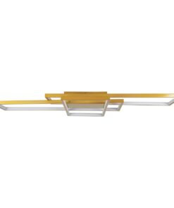kelvo® QUADRA KLV-101-0298 Φωτιστικό Οροφής LED 120W 12000lm 120° AC 220-240V IP20 Ρυθμιζόμενο Λευκό CCT με Χειριστήριο από 2700K έως 6000K Dimmable – Lumileds SMD Chip – Σαμπανιζέ Χρυσό Ματ – Μ105 x Π60 x Υ9cm – 3 Χρόνια Εγγύηση
