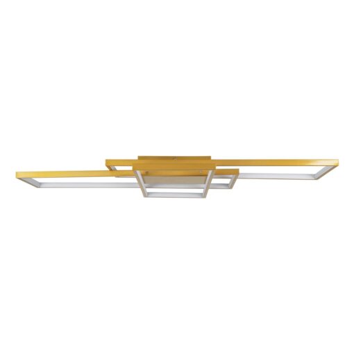 kelvo® QUADRA KLV-101-0298 Φωτιστικό Οροφής LED 120W 12000lm 120° AC 220-240V IP20 Ρυθμιζόμενο Λευκό CCT με Χειριστήριο από 2700K έως 6000K Dimmable – Lumileds SMD Chip – Σαμπανιζέ Χρυσό Ματ – Μ105 x Π60 x Υ9cm – 3 Χρόνια Εγγύηση