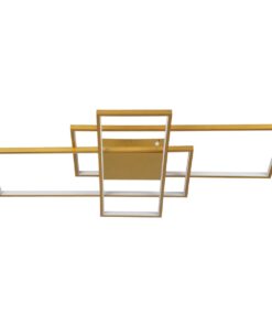 kelvo® QUADRA KLV-101-0298 Φωτιστικό Οροφής LED 120W 12000lm 120° AC 220-240V IP20 Ρυθμιζόμενο Λευκό CCT με Χειριστήριο από 2700K έως 6000K Dimmable – Lumileds SMD Chip – Σαμπανιζέ Χρυσό Ματ – Μ105 x Π60 x Υ9cm – 3 Χρόνια Εγγύηση