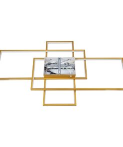 kelvo® QUADRA KLV-101-0298 Φωτιστικό Οροφής LED 120W 12000lm 120° AC 220-240V IP20 Ρυθμιζόμενο Λευκό CCT με Χειριστήριο από 2700K έως 6000K Dimmable – Lumileds SMD Chip – Σαμπανιζέ Χρυσό Ματ – Μ105 x Π60 x Υ9cm – 3 Χρόνια Εγγύηση