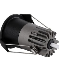 kelvo® DOT KLV-101-0299 Χωνευτό Φωτιστικό Downlight Σποτ LED 5W 625lm 38° AC 220-240V IP20 Θερμό Λευκό 2700K – Bridgelux COB Chip & TÜV SÜD Driver – Μαύρο Ματ – Μ4 x Π4 x Υ5.9cm / Q3.5cm – 5 Χρόνια Εγγύηση