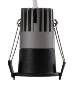 kelvo® DOT KLV-101-0299 Χωνευτό Φωτιστικό Downlight Σποτ LED 5W 625lm 38° AC 220-240V IP20 Θερμό Λευκό 2700K – Bridgelux COB Chip & TÜV SÜD Driver – Μαύρο Ματ – Μ4 x Π4 x Υ5.9cm / Q3.5cm – 5 Χρόνια Εγγύηση