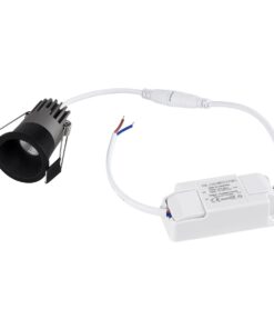 kelvo® DOT KLV-101-0299 Χωνευτό Φωτιστικό Downlight Σποτ LED 5W 625lm 38° AC 220-240V IP20 Θερμό Λευκό 2700K – Bridgelux COB Chip & TÜV SÜD Driver – Μαύρο Ματ – Μ4 x Π4 x Υ5.9cm / Q3.5cm – 5 Χρόνια Εγγύηση