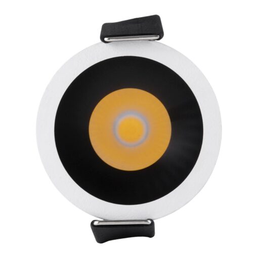 kelvo® DOT KLV-101-0303 Χωνευτό Φωτιστικό Downlight Σποτ LED 5W 650lm 38° AC 220-240V IP20 Φυσικό Λευκό 4500K – Bridgelux COB Chip & TÜV SÜD Driver – Λευκό & Μαύρο Ματ – Μ4 x Π4 x Υ5.9cm / Q3.5cm – 5 Χρόνια Εγγύηση