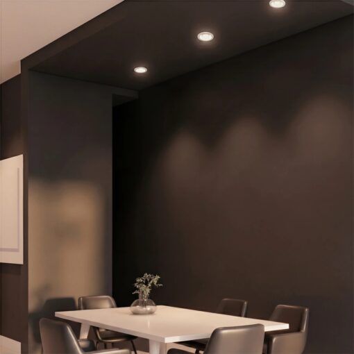 kelvo® DOT KLV-101-0304 Χωνευτό Φωτιστικό Downlight Σποτ LED 5W 650lm 38° AC 220-240V IP20 Φυσικό Λευκό 4500K – Bridgelux COB Chip & TÜV SÜD Driver – Λευκό Ματ – Μ4 x Π4 x Υ5.9cm / Q3.5cm – 5 Χρόνια Εγγύηση