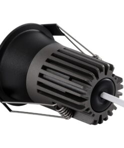 kelvo® DOT KLV-101-0308 Χωνευτό Φωτιστικό Downlight Σποτ LED 7W 910lm 38° AC 220-240V IP20 Φυσικό Λευκό 4500K – Bridgelux COB Chip & TÜV SÜD Driver – Μαύρο Ματ – Μ6 x Π6 x Υ7.8cm / Q5cm – 5 Χρόνια Εγγύηση