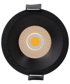 kelvo® DOT KLV-101-0308 Χωνευτό Φωτιστικό Downlight Σποτ LED 7W 910lm 38° AC 220-240V IP20 Φυσικό Λευκό 4500K – Bridgelux COB Chip & TÜV SÜD Driver – Μαύρο Ματ – Μ6 x Π6 x Υ7.8cm / Q5cm – 5 Χρόνια Εγγύηση