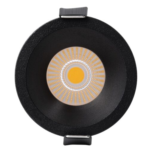 kelvo® DOT KLV-101-0308 Χωνευτό Φωτιστικό Downlight Σποτ LED 7W 910lm 38° AC 220-240V IP20 Φυσικό Λευκό 4500K – Bridgelux COB Chip & TÜV SÜD Driver – Μαύρο Ματ – Μ6 x Π6 x Υ7.8cm / Q5cm – 5 Χρόνια Εγγύηση