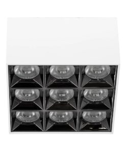 kelvo® LUMINAR KLV-101-0342 Φωτιστικό Downlight Σποτ LED 30W 4200lm 36° AC 220-240V IP20 Φυσικό Λευκό 4500K – Osram SMD Chip & TÜV SÜD Driver – Λευκό Ματ – Μ12 x Π12 x Υ6.6cm – 5 Χρόνια Εγγύηση