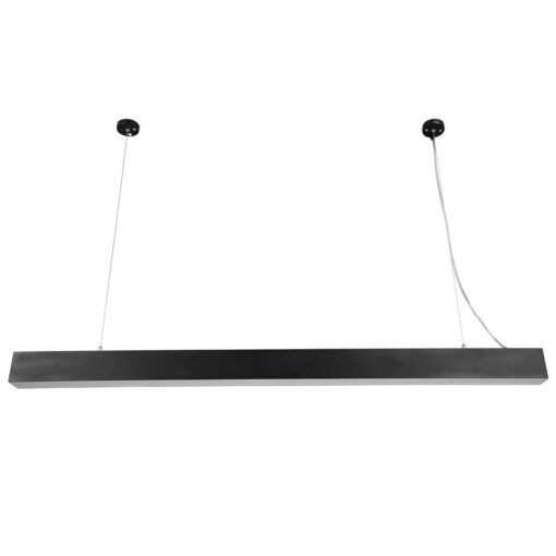 kelvo® ORION KLV-101-0362 Κρεμαστό Γραμμικό Φωτιστικό Οροφής LED 72W 7200lm 120° AC 220-240V IP20 Ρυθμιζόμενο Λευκό CCT με Χειριστήριο από 2700K έως 6000K Dimmable – Lumileds SMD Chip – Μαύρο Ματ – Μ120 x Π5 x Υ7.5cm – 3 Χρόνια Εγγύηση