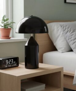 kelvo® URANUS KLV-101-0371 Επιτραπέζιο Φωτιστικό Πορτατίφ για 2 Λάμπες με Ντουί E27 AC 220-240V IP20 – Μαύρο Ματ – Μ35 x Π35 x Υ54cm