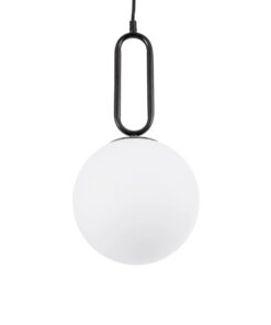 kelvo® BELLISSIMO KLV-101-0373 Κρεμαστό Φωτιστικό Οροφής για Λάμπα με Ντουί E27 AC 220-240V IP20 – Μαύρο Ματ & Λευκό – Μ20 x Π20 x Υ42cm