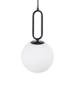 kelvo® BELLISSIMO KLV-101-0373 Κρεμαστό Φωτιστικό Οροφής για Λάμπα με Ντουί E27 AC 220-240V IP20 – Μαύρο Ματ & Λευκό – Μ20 x Π20 x Υ42cm