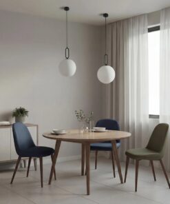 kelvo® BELLISSIMO KLV-101-0374 Κρεμαστό Φωτιστικό Οροφής για Λάμπα με Ντουί E27 AC 220-240V IP20 – Μαύρο Ματ & Λευκό – Μ30 x Π30 x Υ52cm