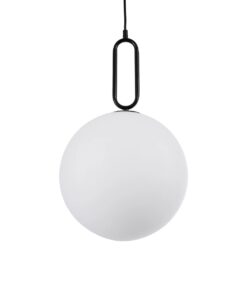 kelvo® BELLISSIMO KLV-101-0374 Κρεμαστό Φωτιστικό Οροφής για Λάμπα με Ντουί E27 AC 220-240V IP20 – Μαύρο Ματ & Λευκό – Μ30 x Π30 x Υ52cm