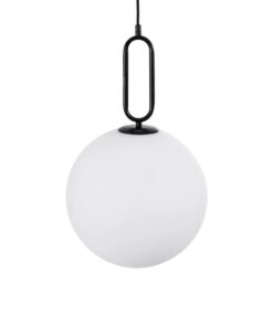 kelvo® BELLISSIMO KLV-101-0374 Κρεμαστό Φωτιστικό Οροφής για Λάμπα με Ντουί E27 AC 220-240V IP20 – Μαύρο Ματ & Λευκό – Μ30 x Π30 x Υ52cm